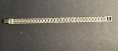 Sterling Silver Faux Diamond Tennis Bracelet 8”