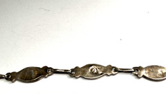 Vintage Mexican Sterling Silver Abalone Link Bracelet Eagle 2 Cuernavaca C110
