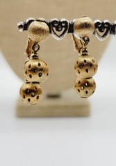 NAPIER Filigree Ball Earrings Clip On Dangle Vintage 1.25 in