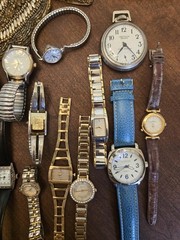 Westclox Seiko Timex Bulova Relic Mixed Lot Wristwatches & Pocket Watch