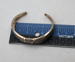 Ross Simons 18K plate over 925 Sterling Cuff bracelet 7″-7.25” – 22.81g