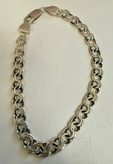 Fabulous 925 Sterling Silver Bracelet – 8.75″ – Vintage Eastern Europe #2048