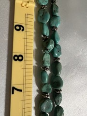Vintage Southwestern Chunky Turquoise Nugget Necklace – 22″ Matinee, 67g