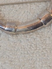Silver Horn Shaped Brooch Pin