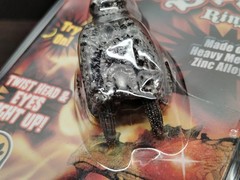 Dragon Ring Detailed Zinc Alloy Metal Eyes Light-Up – Unisex Size S (Approx. 8)