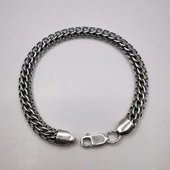 Vintage 925 Sterling Silver Men’s Link Chain Bracelet Solid 17.19g 22cm/8.6