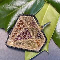 Vintage Crystal Pendant Estate Jewelry Pre-Owned Unusual Gem-Shaped