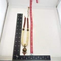 RJ Graziano Necklace Earrings Set Tigers Eye Carnelian Boho Cabochon Gold Tone