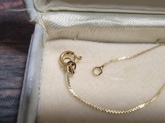Vintage Delicate 1/20 14K GF Herringbone Necklace 16 Inch 0.7mm Very Thin