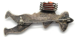 Sterling Man with Crate of Fruit Oranges Brooch Pin Made in Mexico – VINTAGE