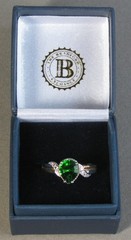 Bradford Sterling Silver 18KT Gold Plate Helenite Ring 3.2g Size 10 #B185