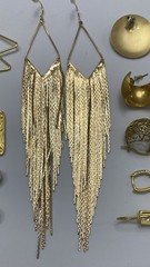 ✨Vintage To Now Lot Of 9 Pairs Beautiful Gold Tone Estate Pierced Earrings✨