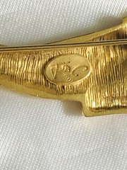 Vintage Signed Jackie Collins Leaping CAT/PANTHER Pin/Brooch,FJT