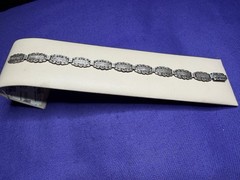 VTG WWII Sterling Silver Forget-Me-Not Engraved Family Link Bracelet 1945 14.5g