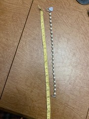 Vintage Silver Tone Faux Pearl Choker Necklace 13″