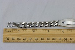 Swank Vintage Silver Tone Chunk-Chain Bracelet, 4gr