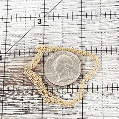 Vintage 10K Yellow Gold Rolo Chain Link Necklace 18.25″ Staple Classic