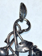 Vintage Sculpted Rose Brooch Pin 3D Designer Theodor Klotz Germany 835 Silver