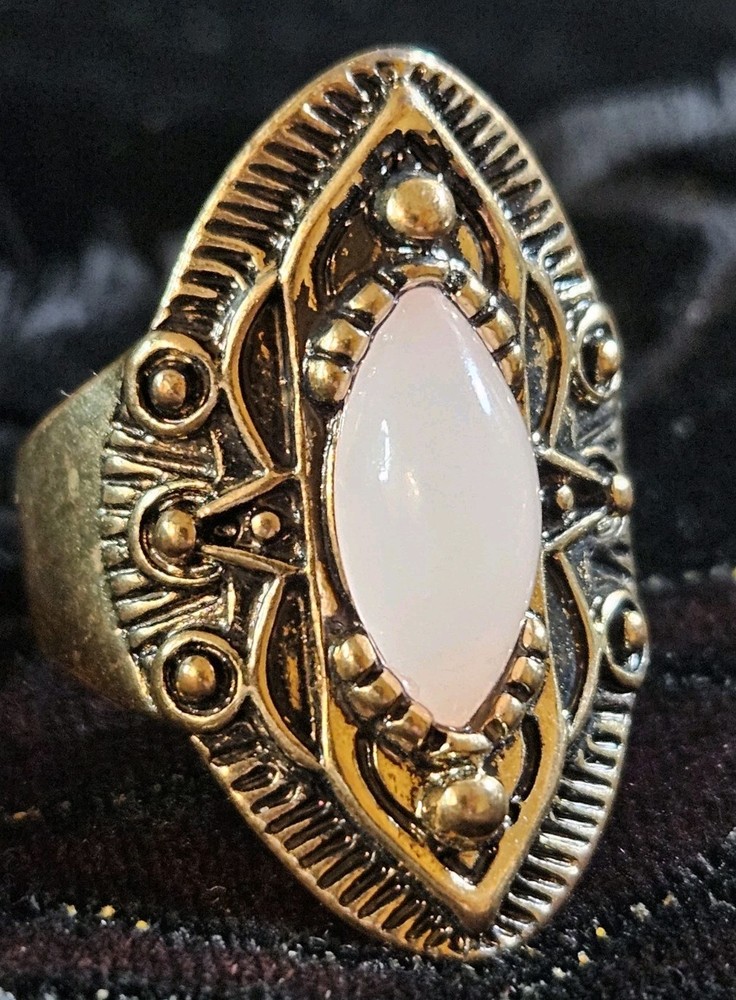 Gold Plated Rose Quartz Ring 03Rg