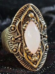 Gold Plated Rose Quartz Ring 03Rg