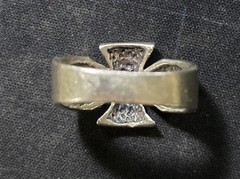 Vintage Shube Silver Maltese/Iron Cross Ring (925, Signed, 9.38g)
