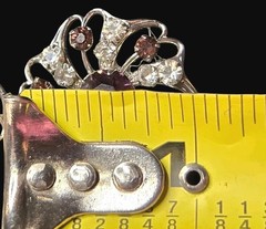 Gorgeous Purple And Clear Rhinestone Silverton Pierced Earrings See All Photos