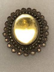 Vintage Signed Alpaca Large Silver Tone Pendant & Brooch 2in Wide X 2.5in Long