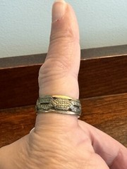 Beautiful Antique 1/20 10k GF Woven Band Ring, 17mm