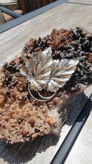 Vintage 1930’s Danecraft 925 Sterling Silver Double Leaf Art Deco Brooch