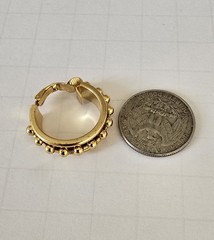 Vintage 80’s NOS Gold Tone Hoop Clip Earrings High Quality Made in USA New
