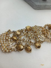 VINTAGE JULIANA? GOLD TONE WATERFALL NECKLACE BRACELET DEMI PARURE