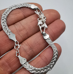 Vintage Very Beautiful Bracelet Jewelry,925 Sterling Silver,Handmade,seal, 8,17g
