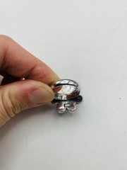 Vintage Sterling Silver Size 6 Spring Pastel Blue Flower Statement Cocktail Ring