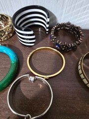 Mixed metal materials lot of 23 bracelets some signed