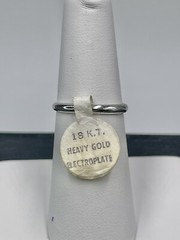 Vintage Ring 18K H.G.E Cubic Zirconia Stones Tested Sz 5.75