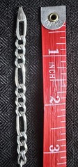 Vintage 925 Italy Silver Figaro Link 20” Necklace 24 grams by ka 1772