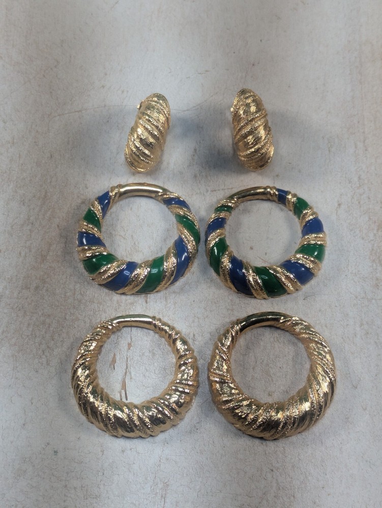 JOMAZ Joseph Mazer Interchangeable Earrings Doorknockers Vintage