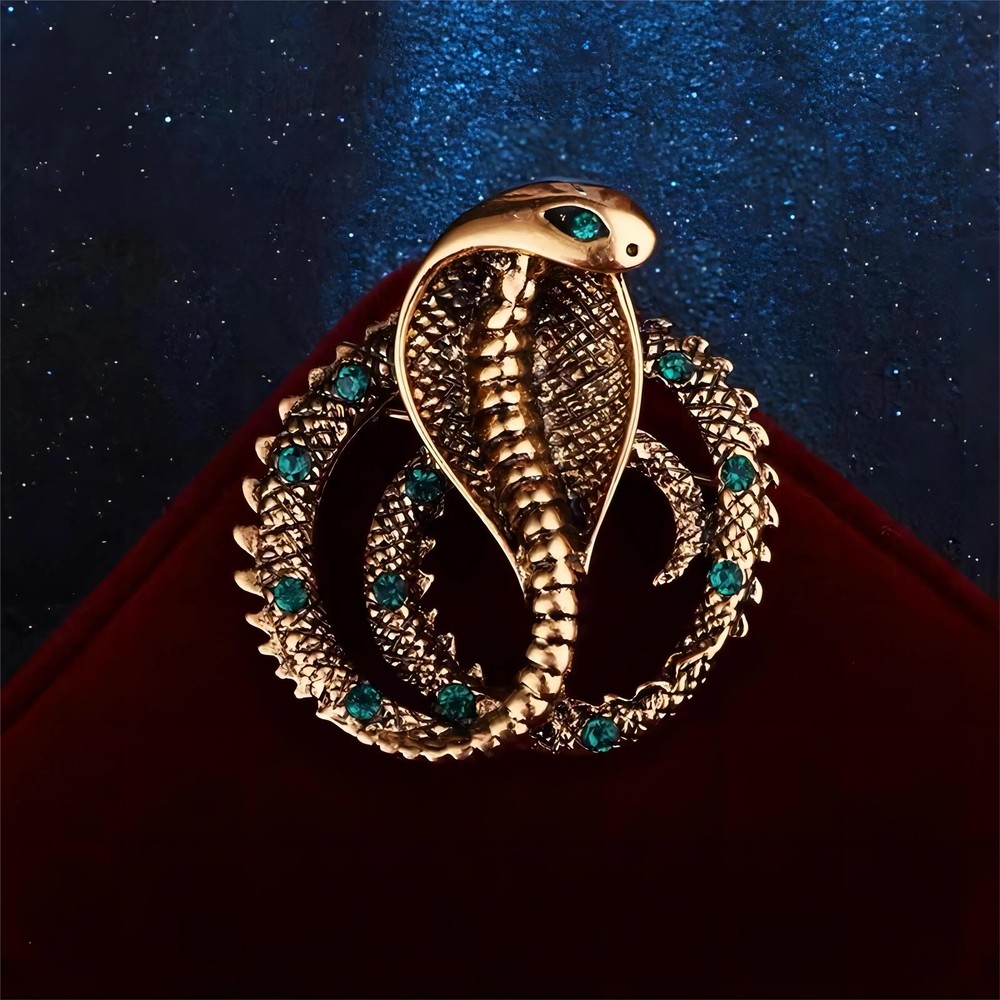 Vintage Art Nouveau Style Fairy Nymph Pendant Brooch Shawl Snake Pin Jewelry