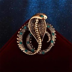 Vintage Art Nouveau Style Fairy Nymph Pendant Brooch Shawl Snake Pin Jewelry