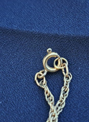 Vintage W. Germany? Gold Filigree Opaline Cabochon & Accented Pendant Necklace