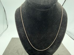 3.91g Vintage Sterling Silver 925 Ball Bead Chain Necklace 24 in M
