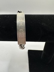 Sterling Silver Vintage SKL Identity ID Bracelet “H.G.” 8-inch Curb Chain