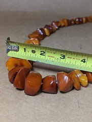 Antique Butterscotch Amber Beaded Necklace 110 Grams