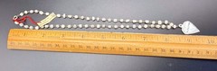 Vintage Hand Carved Mother Of Pearl And Bead Necklace – Bethlehem