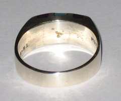 Vintage 925 Silver Turquoise Purple Stones Ring Size 9.75 Purchased in Mexico