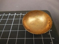 Dome round bowl w/patina brass stamping jewelry finding (osb337)