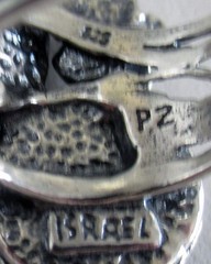 ISRAEL STERLING PZ OR PAZ COCKTAIL RING SIZE 5.25, MULTI STONE, 9.5 GRAMS, 1 IN