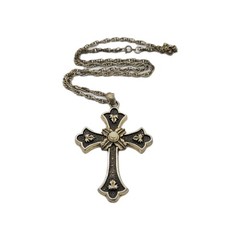 Sarah Coventry Cross Pendant Necklace 1974 Florentine Limited Ed Vintage 25 in