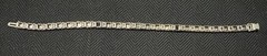 Antique Edwardian 14K White Gold Diamond Blue Sapphire Platinum Bracelet