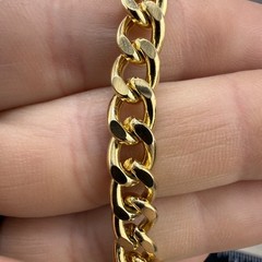 Vintage ID Bracelet Gold Tone Blank 7”